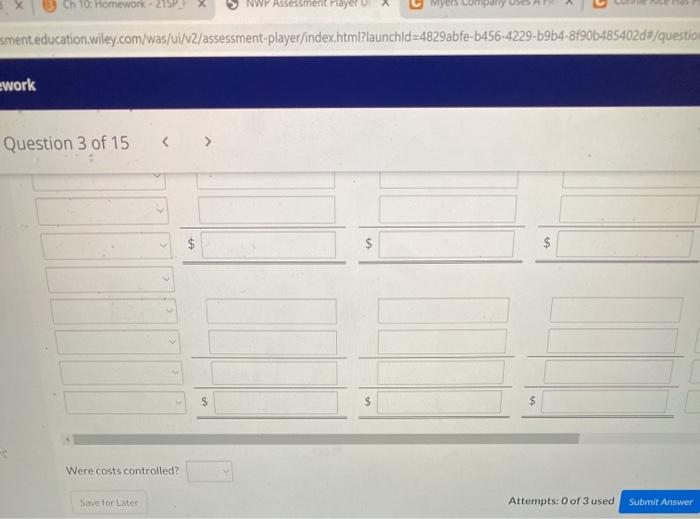 and overhead $9. Budgeted fixed manufacturing costs per unit for depreciation are