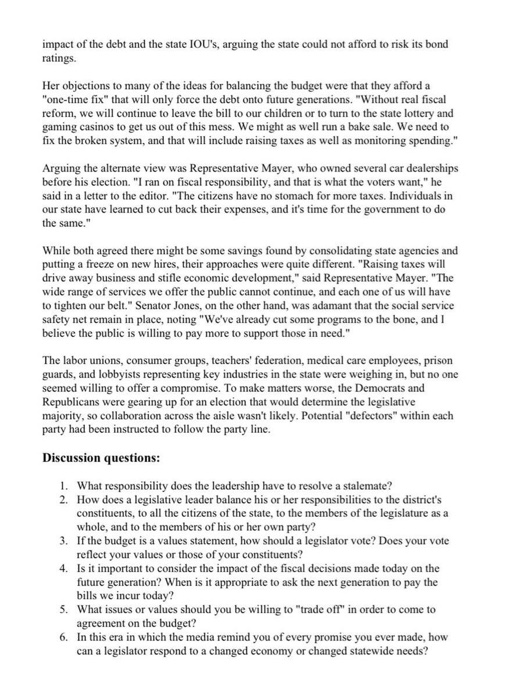 Stone Harbor. Draft a Budget Message for the Town of Stone Harbor