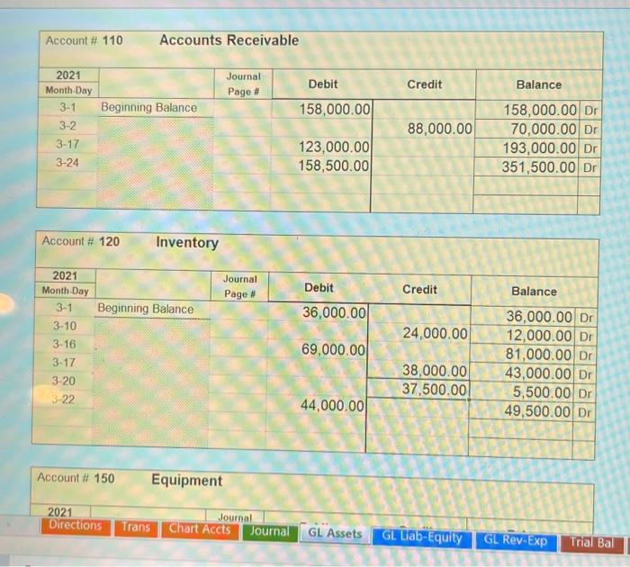 Journal and posted to the General Ledger) March 1 Pay off the