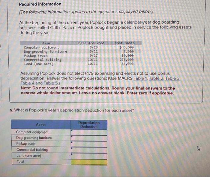  please help and show me step by step Required information [The