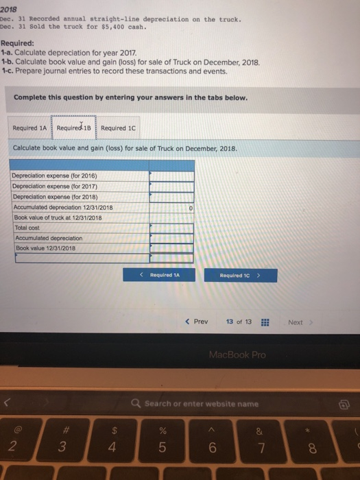 completed the following transactions and events involving its delivery trucks. 2016 Jan.