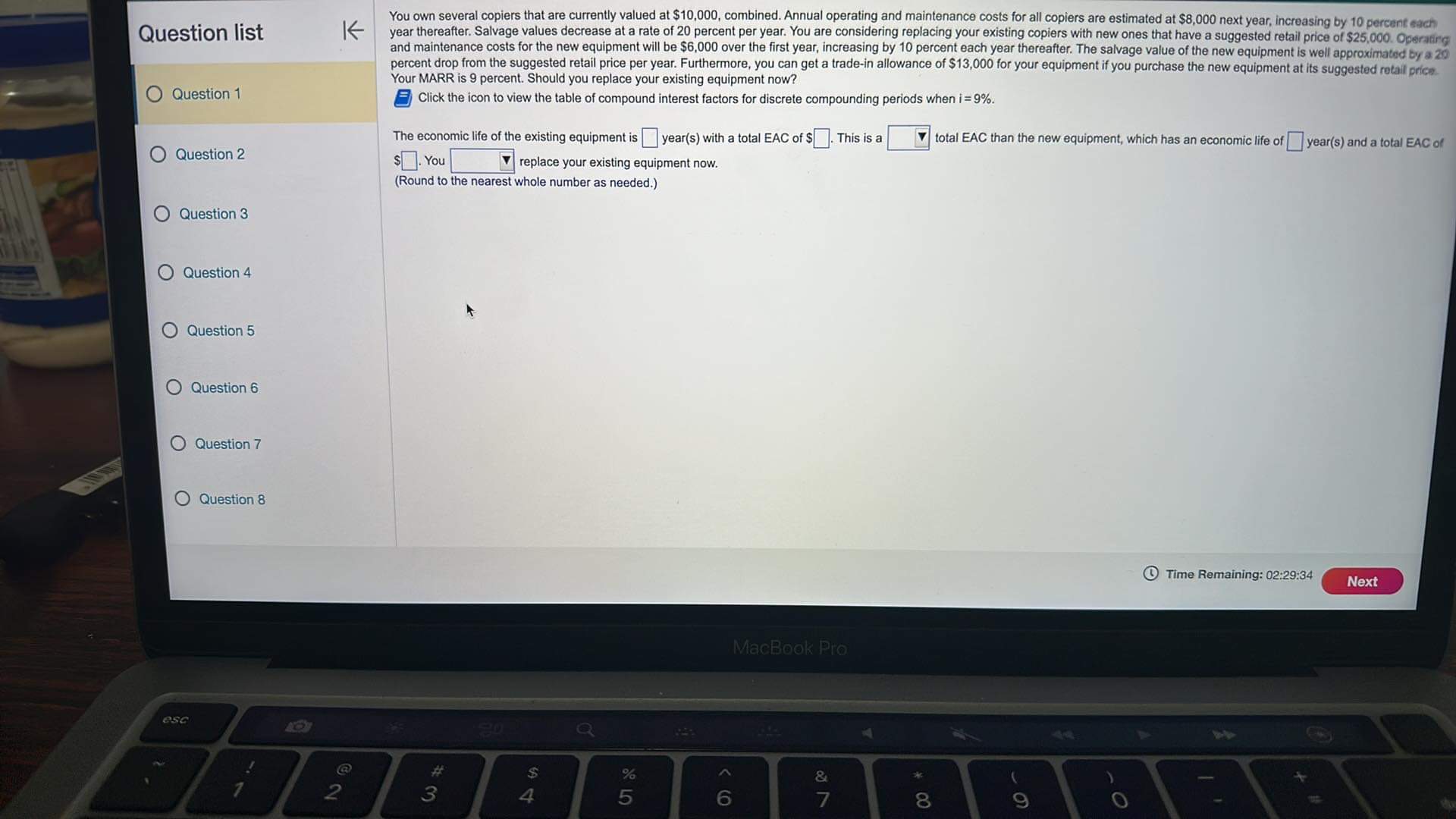  Question list Question 1 Question 2 Question 3 Question 4 Question