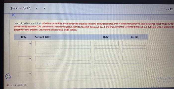 share transactions during its first year of operations: Jan. 6 Issued 196,000