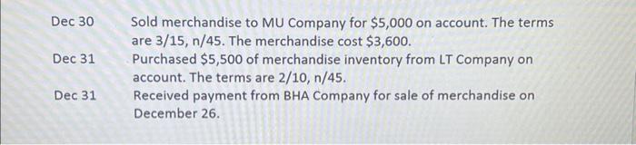 Company's account as uncollectible. The sale to MC occurred on March 20,