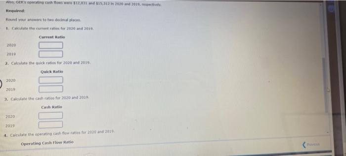 GER's financial statements: September 30 in thousands) 2020 2019 $1,274 30,071 Current