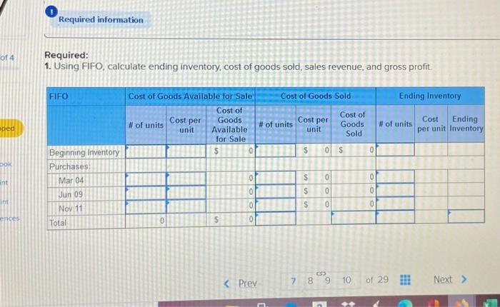 problem with 1,2,3 parts D Required information [The following information applies to
