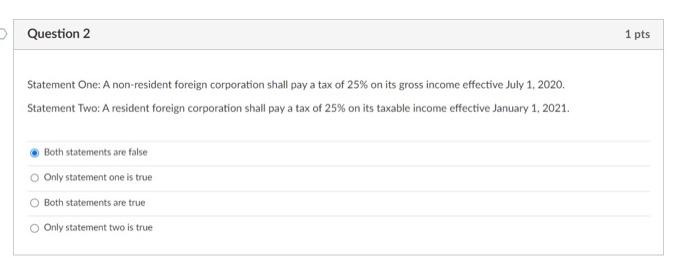 of operations for the calendar year ended December 31, 2020: Calculate the