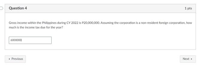 corporation shall pay a tax of 25% on its gross income effective
