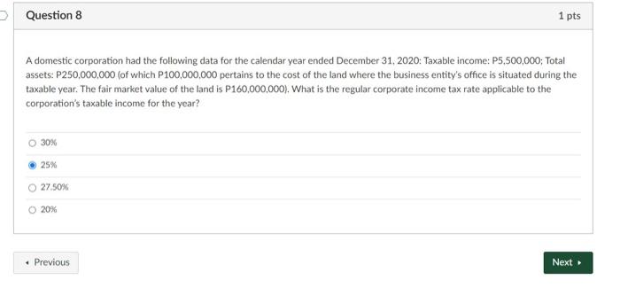 Only statement two is true Innie One Corporation, a resident foreign corporation,