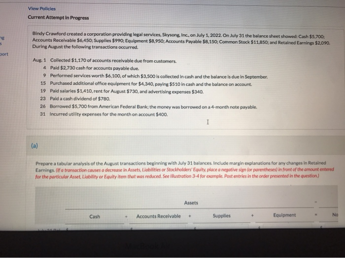  View Policies Current Attempt in Progress Bindy Crawford created a corporation