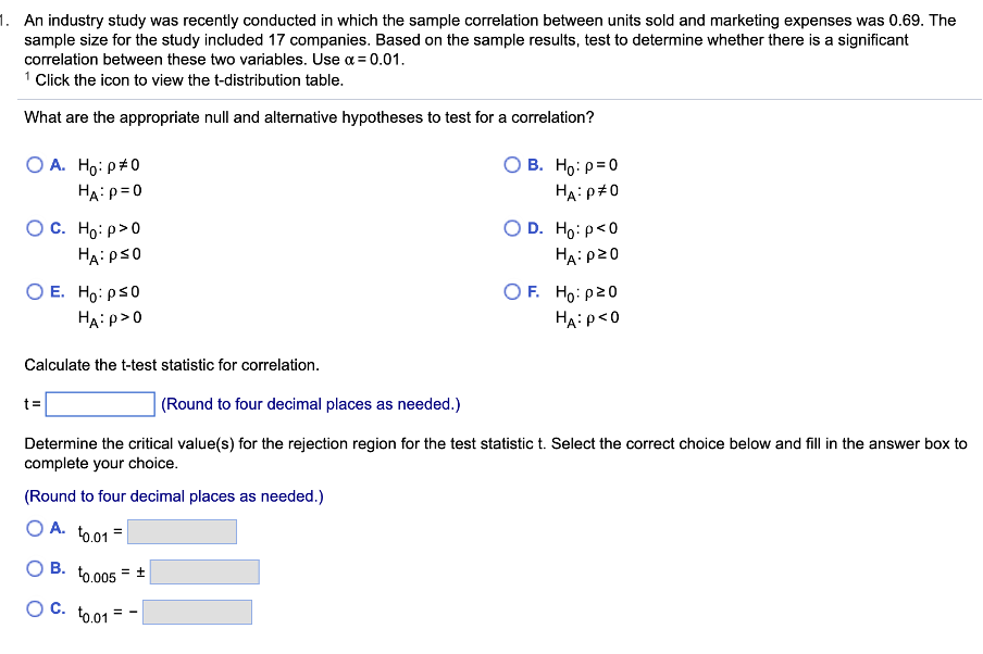 please answer the following: An industry study was recently conducted in which