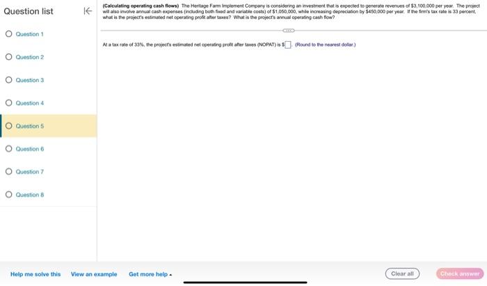  Question list Question 1 Question 2 Question 3 Question 4 Question