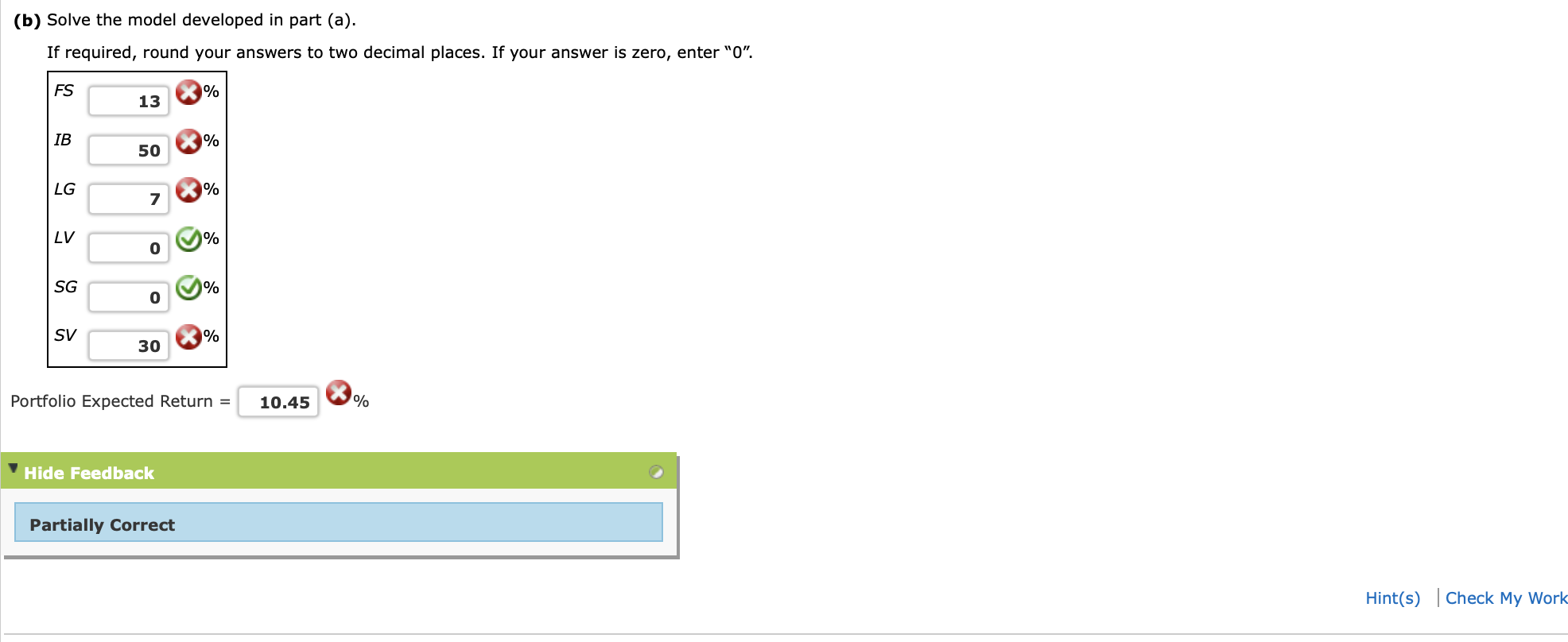less than or equal to some specified amount. Consider the Hauck Financial