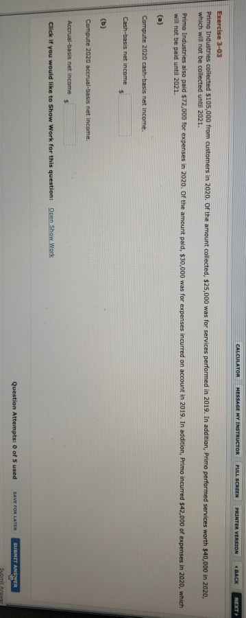  please help CALCULATOR MESSAGE HY INSTRUCTOR FULL SCREEN PRINTER VERSION BACK