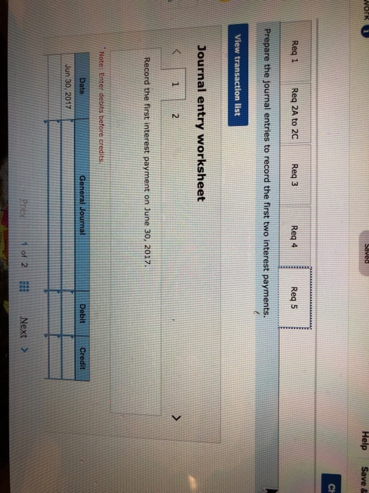 record the bonds' issuance 2(a) For each semiannual period, complete the table