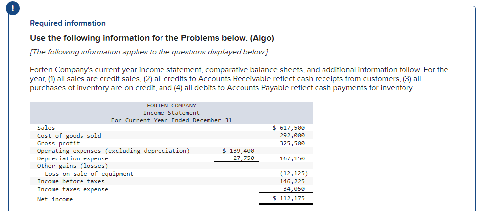 Please show steps how to solve it. Required information Use the