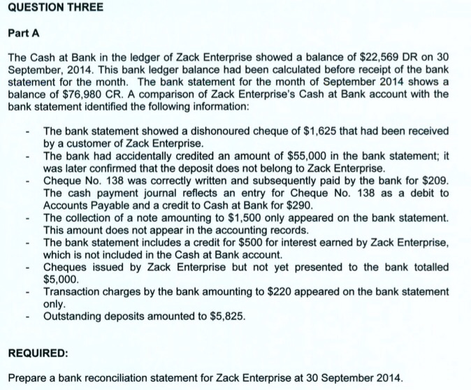  Please answer Question 3 part A based on the additional information