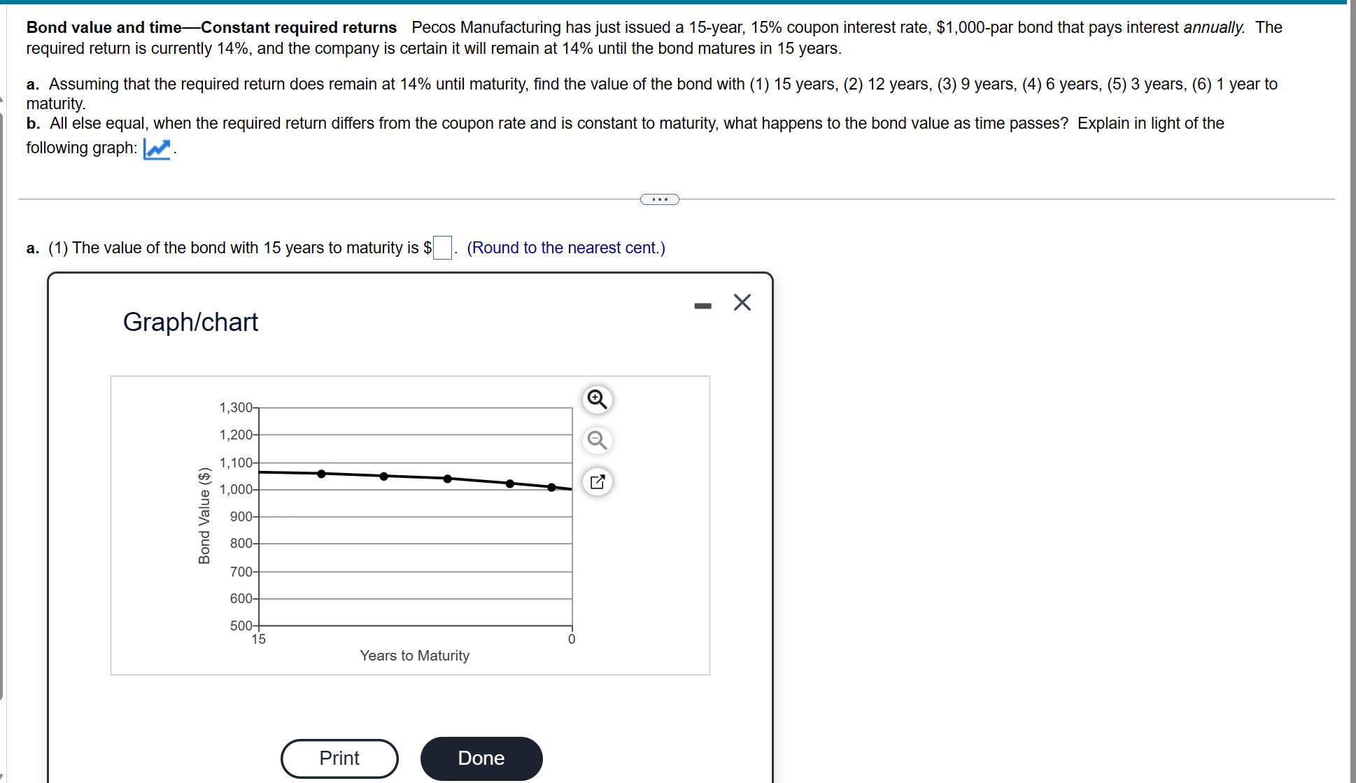  Bond value and time-Constant required returns Pecos Manufacturing has just issued