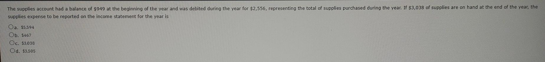 please, I need answer ASAP! The supplies account had a balance