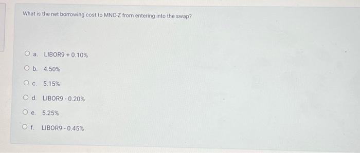Both MNCs have access to different floating and fixed interest rates. MNC-D