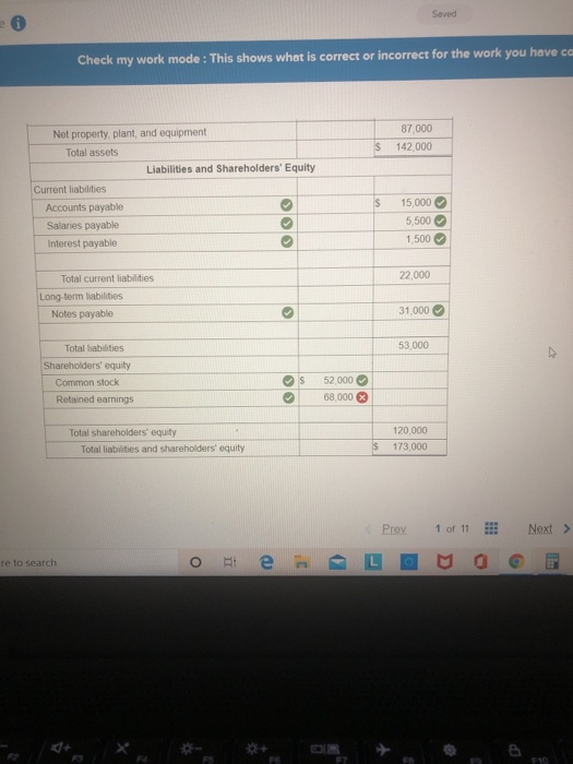 (Algo) Balance sheet classification (LO3-2, 3-3) The trial balance for K and