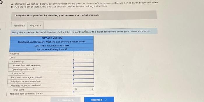 of the Neighborhood Outreach Protram to keep the Evening Lecture Serles but