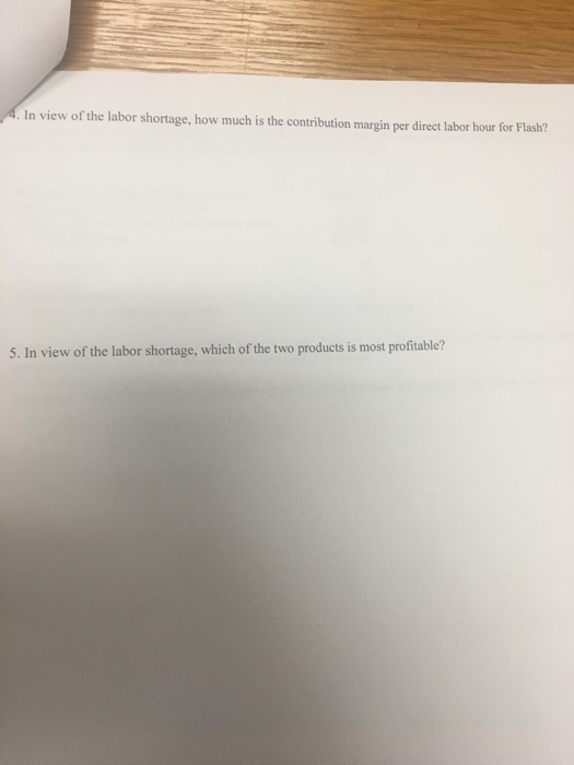 Clash and Slash. Pertinent data follow: Sales price Clash hash $240 $168
