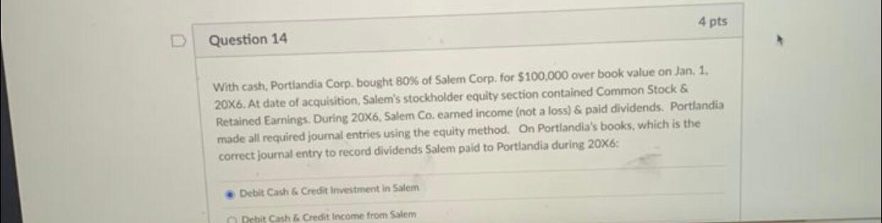 method, what would be the appropriate journal entry for recording a cash