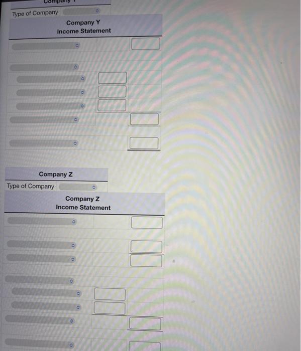 company as a Service Company, Merchandising C acturing Company and complete an