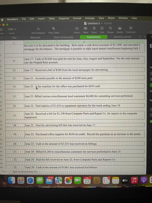 chart of accounts!! will give thumbs up B office equipment has a