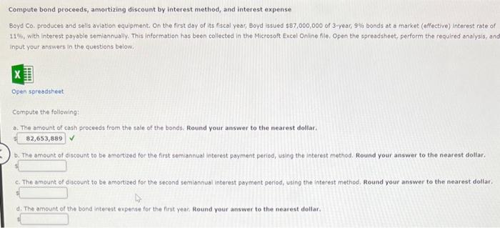 help asap pls. thanks Compute bond proceeds, amortizing discount by interest method,