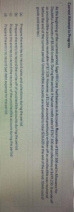  Current Attempt in Progress At the beginning of the current period.