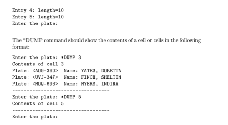 user enter a license plate, and it will display the corresponding name.