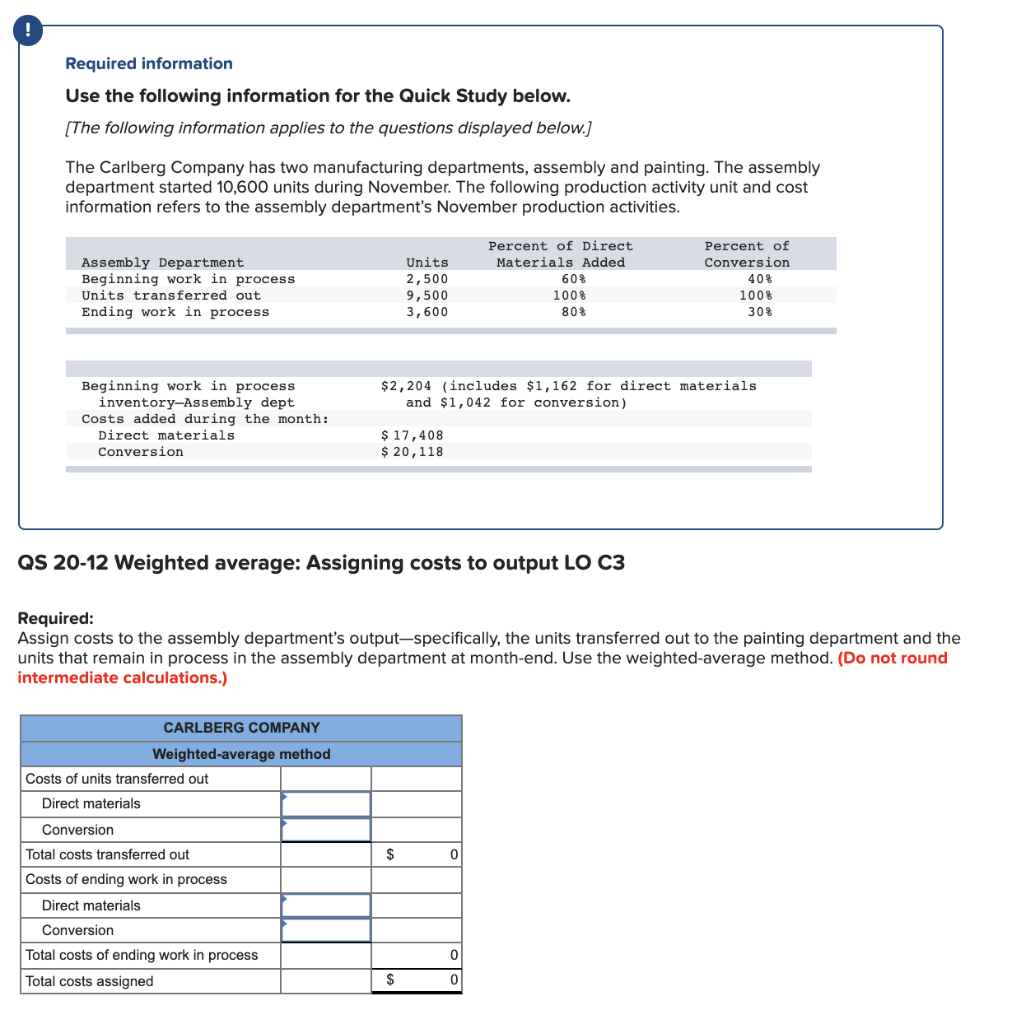 Please help me with this accounting question ! Required information Use the