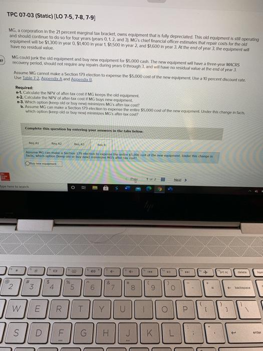  TPC 07-03 (Static) (LO 7-5, 7-8, 7-9) 7 MG, a corporation