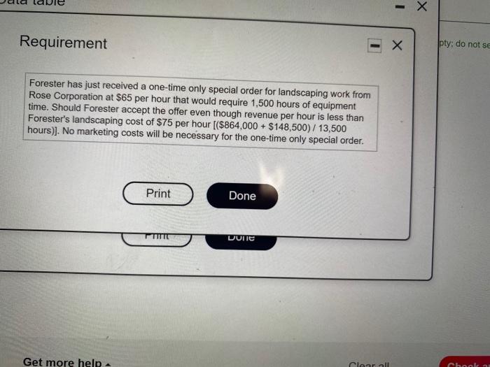  - Requirement pty: do not se Forester has just received a