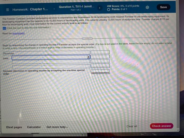 accept the offer even though revenue per hour is less than Forester's