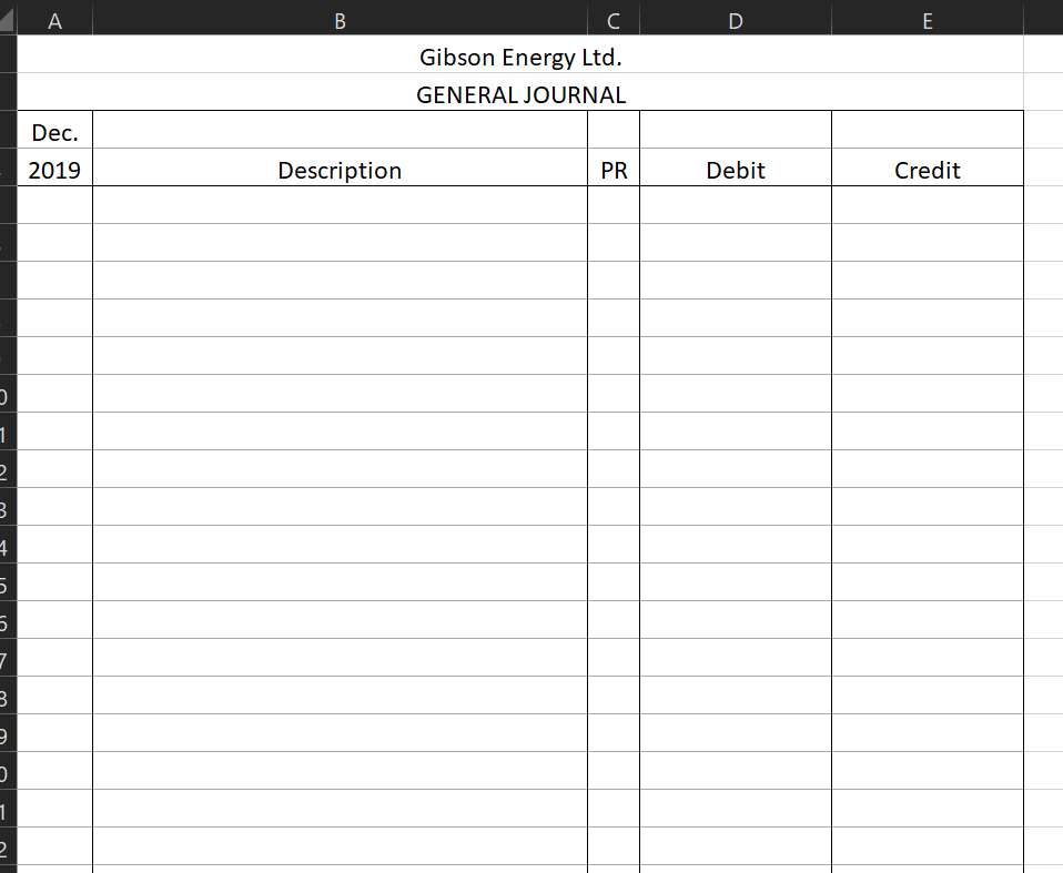 101 7 Balance DR 8 Date Description Folio Debit Credit (CR) 9