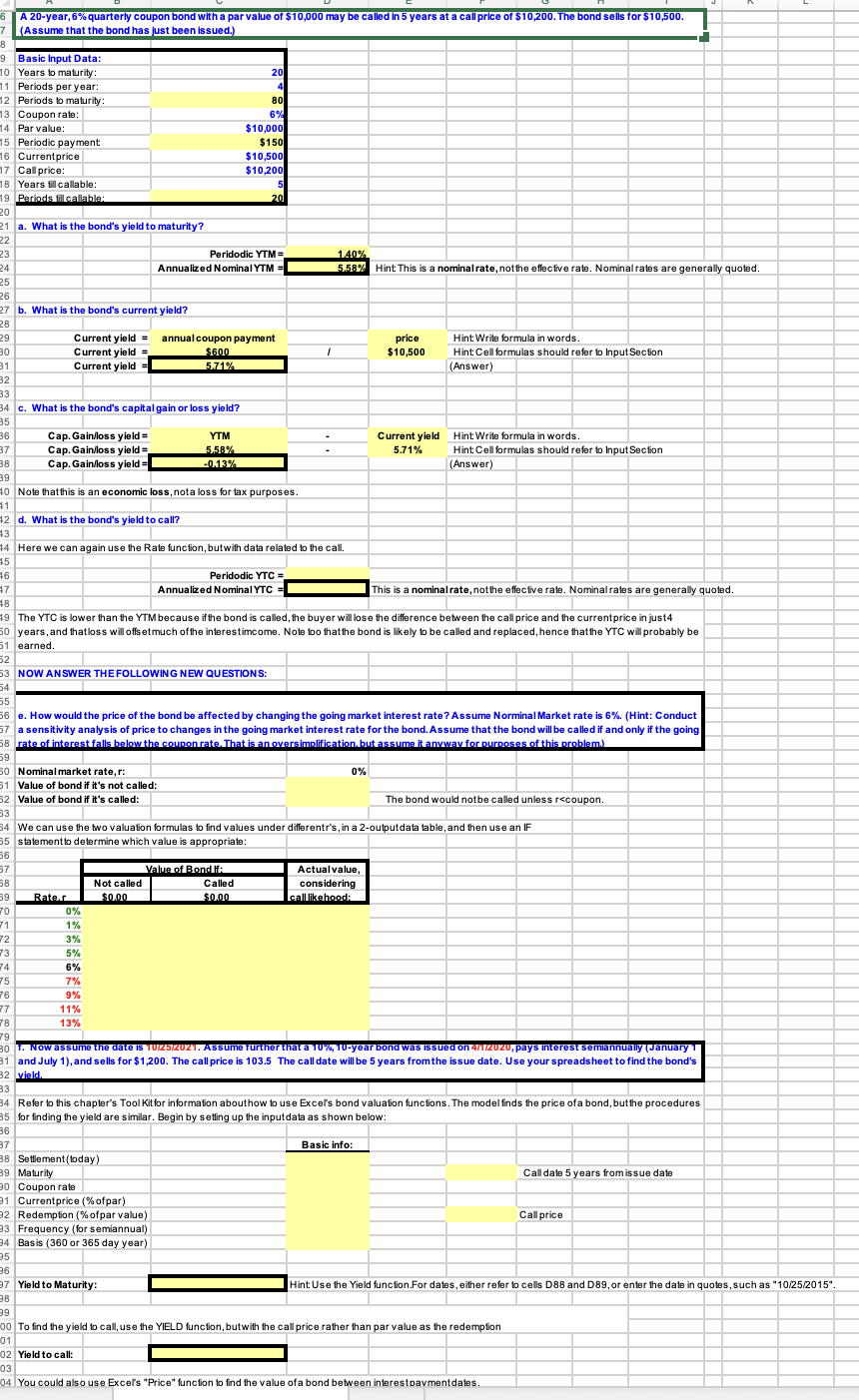  Please find and show work on Excel with Excel formulas for