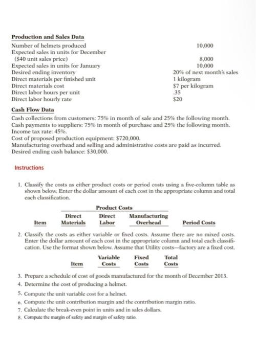 Company Developed by Dick Wassom, Southwestern College The Business Situation Armstrong Helmet