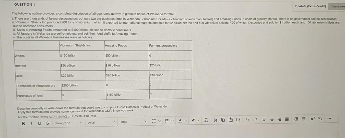 question 1 extend response QUESTION 1 2 points (Extra Credit) Save