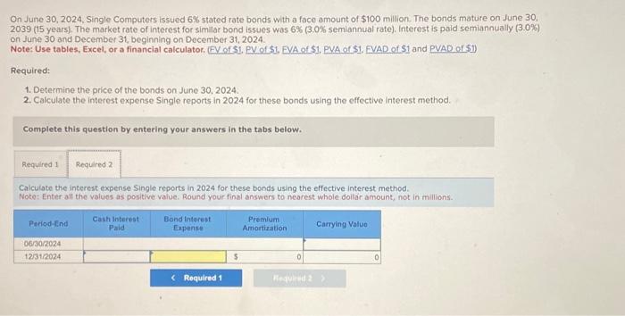 with a face amount of $100 miliion. The bonds mature on June