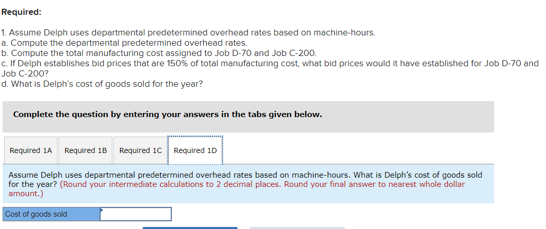 The company provided the following estimates at the beginning of the year: