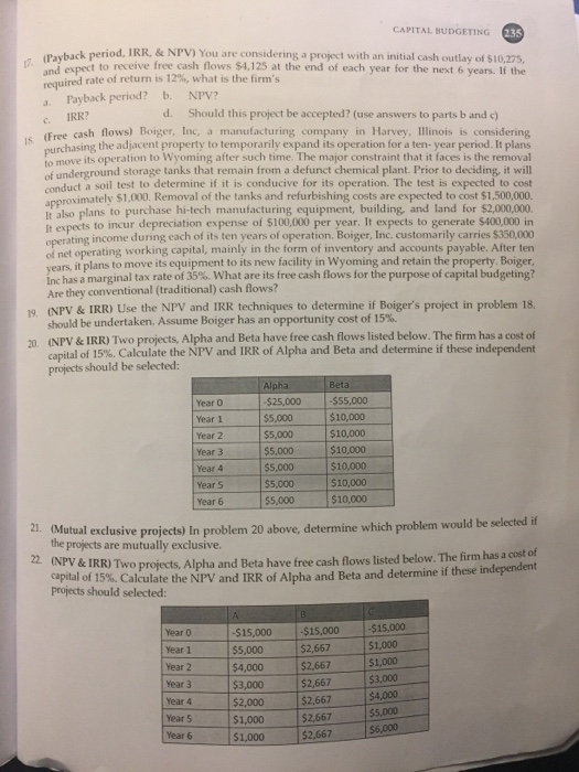 excel with formulas shown? 234 CHAPTER 1O d A project with an