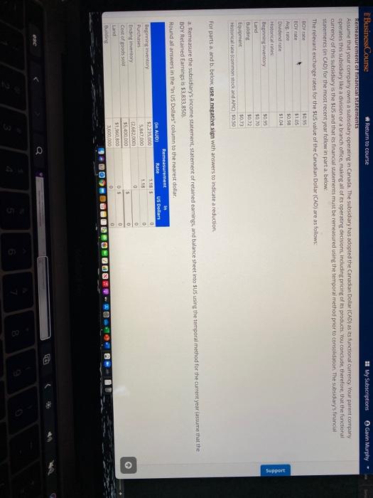  Business Course Return to course - My Subscriptions Gavin Murphy Remeasurement