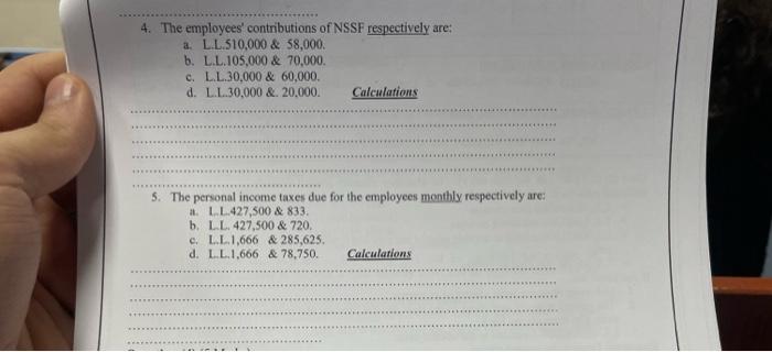 govemmental unit (A) had the following summary of payroll sheet for some