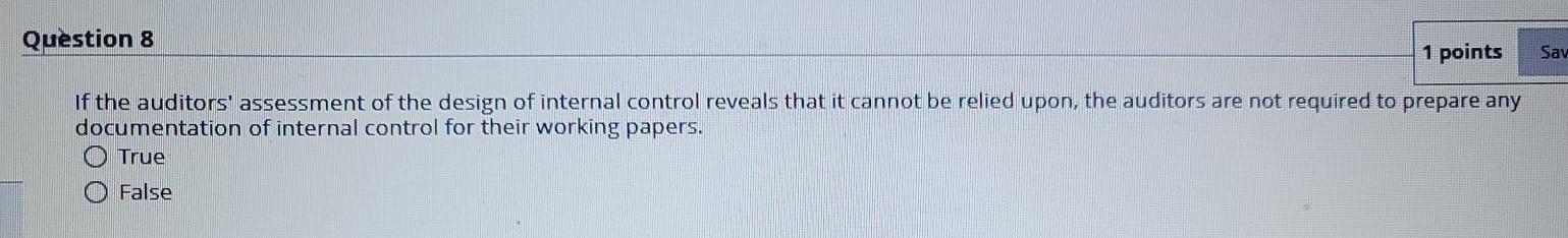 likelihood or significance. CD True O False Question 6 1 points Save