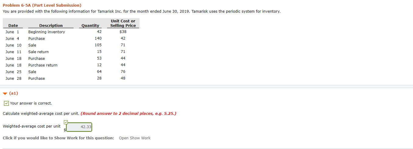 Please help with question (A2). Tried working it out but continuing to