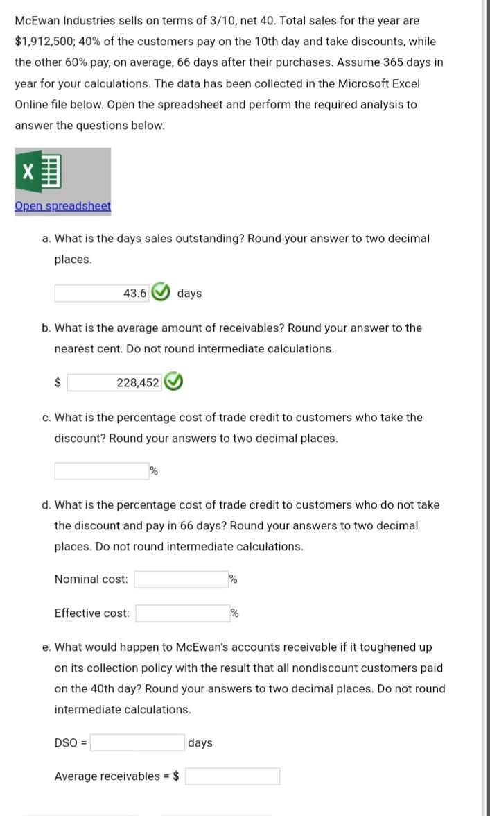 period (in days) Amount due (in days) Total sales Number of days