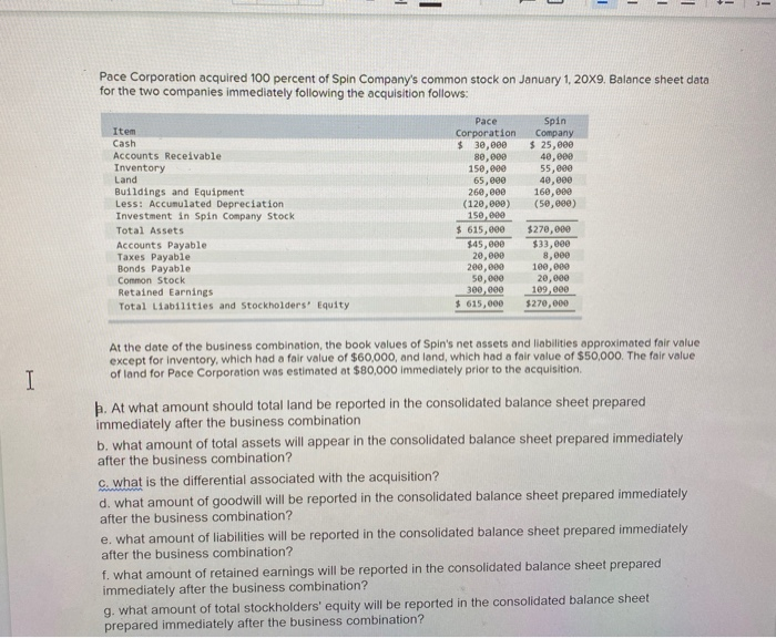  U ! - - - - -- Pace Corporation acquired 100